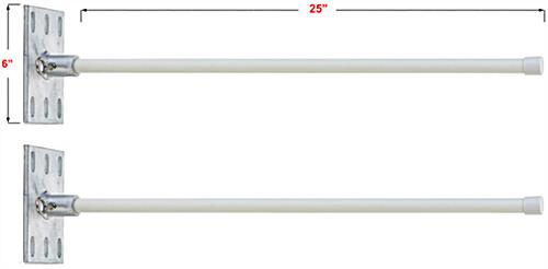 Wall Mount Banner Hardware System Are Perfect for Mounting Double-Sided Banners Wall mount banner hardware system with screw eye and nut connector