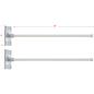 Wall mount banner hardware system with screw eye and nut connector