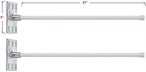 White Wall Mount Banner Hardware System with Minimal Design Easy to install wall mount banner hardware system