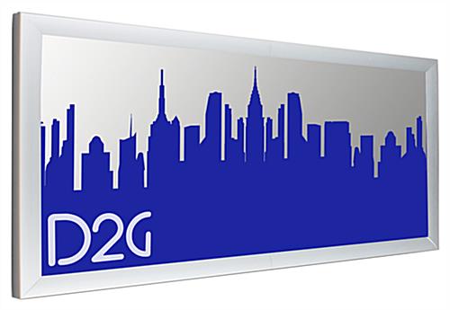 4’ x 6’ Silver Banner Stretching Frame, Oblique View 4’ x 6’ Silver Banner Stretching Frame is Wall Mounting