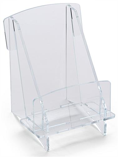 Clear Acrylic Brochure Tray Ready for Use Clear Acrylic Brochure Tray Assembled
