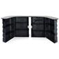 Shipping case counter kit with interior shelves for storage