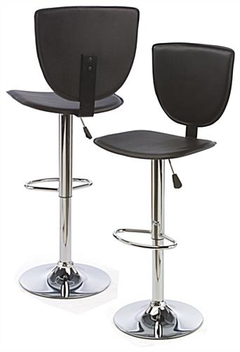 High Back Bar Stool, Max Height High Back Bar Stool, Rotating