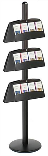 This display holder has 3 literature racks display holder