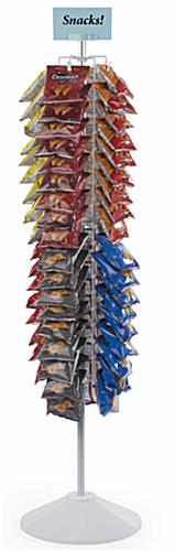 Snack Rack Carousel with 72 Clips Snack Rack Carousel with 2 Spinning Tiers