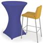 Bar height spandex table cover with plastic footing