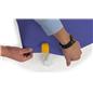 Bar height spandex table cover with easy to care for instructions
