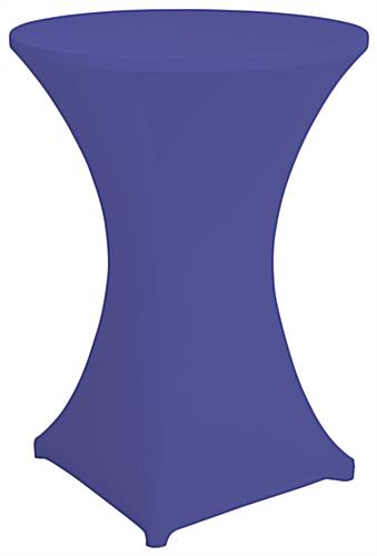 This Bar Height Spandex Table Cover Is Perfect for Tradeshows 31 inch x 42 inch bar height spandex table cover