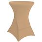 Round stretch table cover with fire resistant fabric