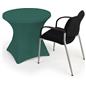 Stretch polyester tablecloths with overall height of 29 inches