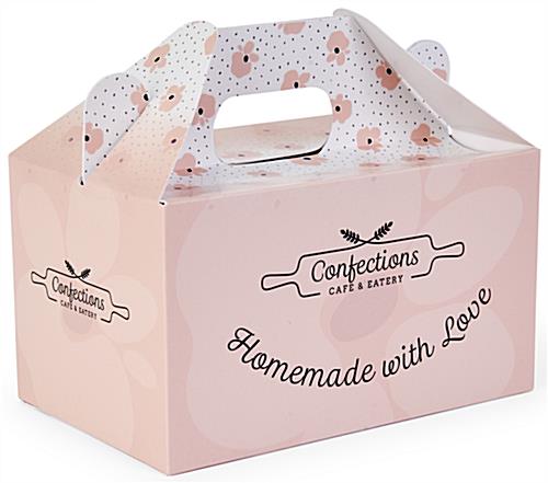 These Custom Gable Gift Boxes Are UV Digitally Printed Custom gable gift boxes are printed in full color