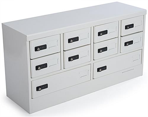 Steel Mobile Device Locker White Mobile Device Locker