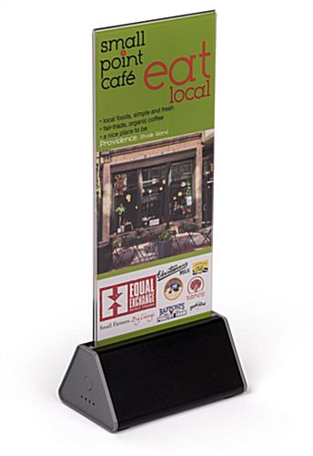 Table Menu Power Bank Offers Practical Design and Innovation Black and silver table menu power bank