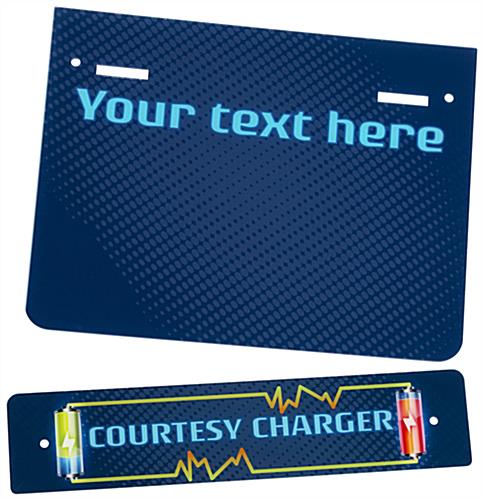 Replacement “Courtesy Charger” Graphic with Customizable Text Replacement “Courtesy Charger” Graphic with Stock Visuals