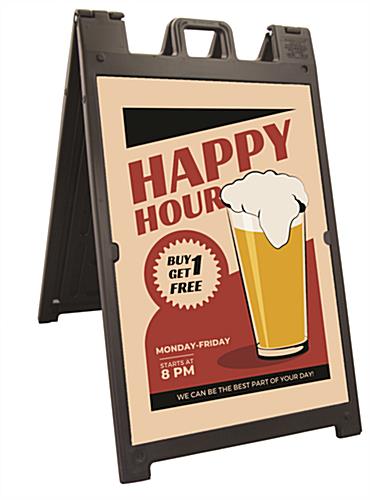 Sandwich Board with Custom Inserts for Coffee Shops Sandwich Board with Custom Inserts, Black
