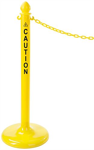 View of Plastic Caution Posts with Extended Chain Plastic Caution Posts with Acorn Top