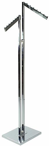 This garment rack is double-sided and has waterfall hooks Garment Racks with 2 Waterfall Hooks