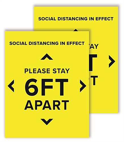 These 6 Feet Social Distancing Posters are Ideal for Public Places 6 feet social distancing posters sold in sets of two