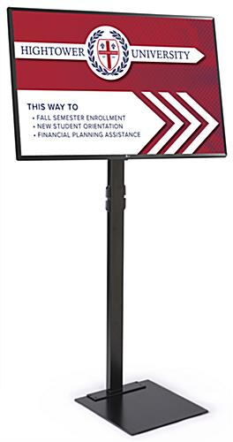 This LED Display Stand Is Great for Posting Campus Events LED display stand equipped with 4K Monitor and LG SuperSign software