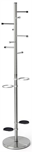 Nude View of Office Coat Stand Stainless Steel Office Coat Stand