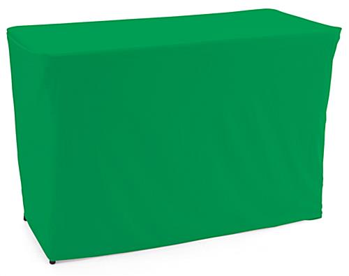 This Convertible Table Cloth is Perfect for Trade Show Use Kelly green convertible table cloth