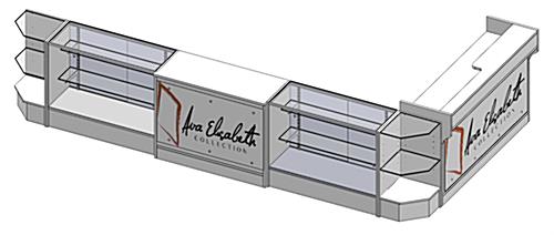 White Cash Wrap Setup with Custom Graphics Includes (6) Units White Cash Wrap Setup