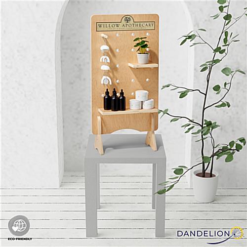 This Pegboard Retail Display Is a Great Way to Add Company Branding to Your Exhibits Pegboard retail display with single-sided printing
