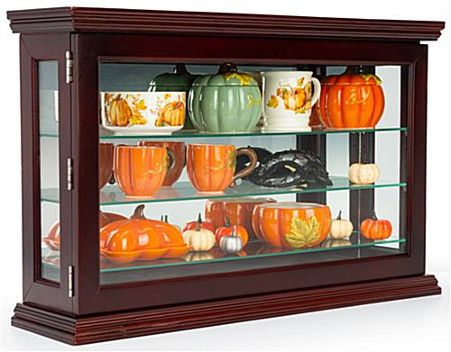 Curio China Display Cabinet - Mahogany Finish Complements Existing Decor Curio china display cabinet with mahogany finish