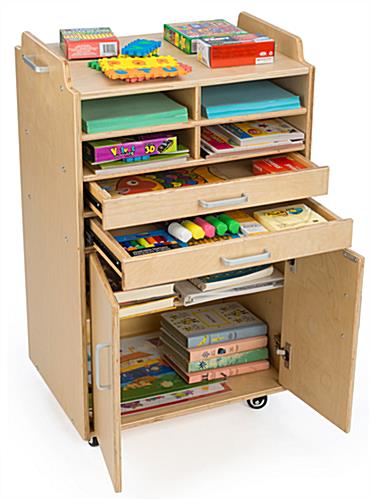 Craft Supply Organizer with Sliding Drawers Craft Supply Organizer with Multiple Compartments