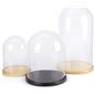 Glass domes with bases available in three sizes