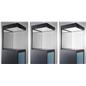 Exhibit pedestal case with video screen and dimmable showcase
