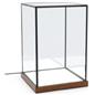 LED glass tabletop display box with illuminated panel bottom