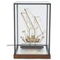 LED glass tabletop display box with 1.18 inch base height