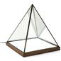 Lighted pyramid glass box with LED illuminated panel