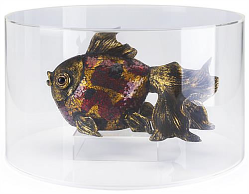 This Round Plexiglass Display Case Is Great for Museum Exhibits Round plexiglass display case with 0.5" white acrylic base