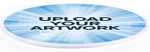 12" Round DCR Series Printed Plastic Display Base - Great for Retail Shops 12" round DCR series printed plastic display base with custom printing