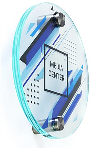 This 6" Round Acrylic Sign Makes it Easy to Keep Your Office Door Signage Fresh at All Times 6 inch round acrylic sign with two clear plates