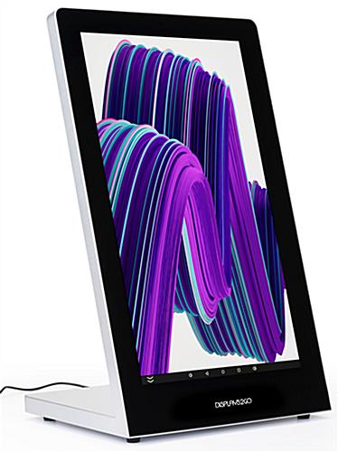 Touchscreen Tabletop Kiosk Features a Vibrant 21.5" Media Display Touchscreen tabletop kiosk with LCD touch display