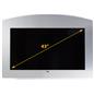 Adhesive decorative faceplate for commercial monitors with 43" diagonal screen compatibility