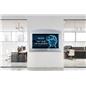 Adhesive decorative faceplate for commercial monitors with brushed effect finish
