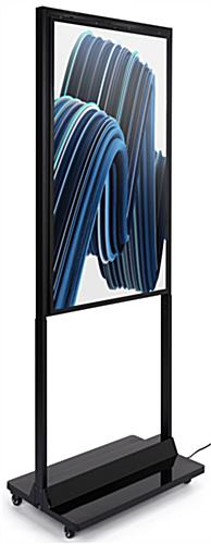 Digital Window Display with Anti-Glare Matte Screen, Ambient Light Sensor - Black Digital Window Display Unit with Anti-Glare Display