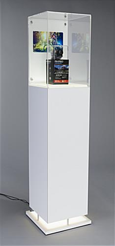 Tall Digital Pedestal Case Display for Dark Environments Bright LED Lit Tall Digital Pedestal Case Display