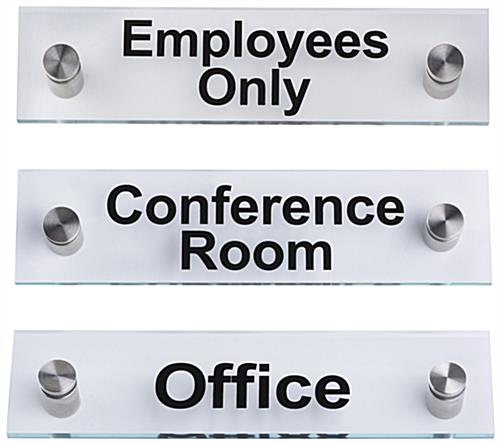 Acrylic Business Standoff Signs Ideal for Hotels Acrylic Business Standoff Signs, 8" Wide