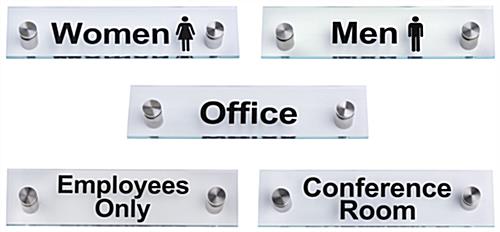 Acrylic Office Room Signs Perfect for Hotels Acrylic Office Room Signs, Set of 5