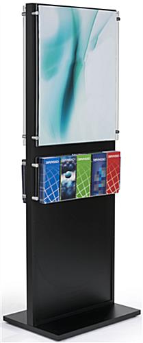 66" Tall Dual 22 x 28 Black Wooden Poster Stand Dual 22 x 28 Black Wooden Poster Stand with Removable Standoffs