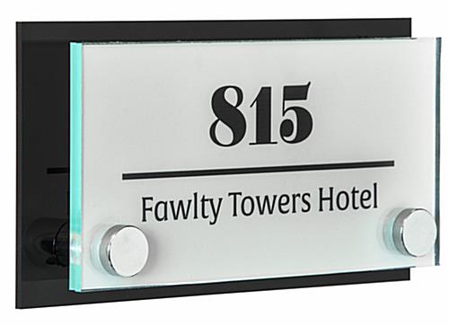 Wayfinding Architectural Sign with Backer Wall Mounted Architectural Sign with Backer
