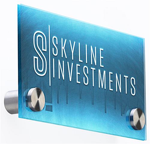 UV Printed Custom 6 x 3 Acrylic Office Sign Custom 6 x 3 Acrylic Office Sign with UV Printed Artwork