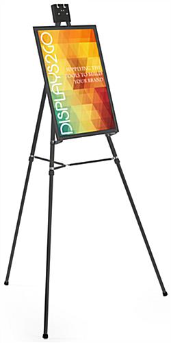 Black Easel Stand W/ 18” x 24” Snap Frame Perfect for Art Studios Black Easel Stand W/ 18” x 24” Snap Frame, Floorstanding