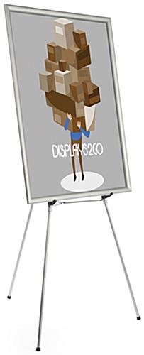 Silver Easel Stand with 36” x 48” Snap Frame Great for Trade Shows Silver Easel Stand with 36” x 48” Snap Frame, Aluminum