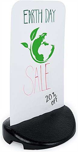 Weighted Base Curb Sign, Black Finish Weighted Base Curb Sign, Aluminum Panel